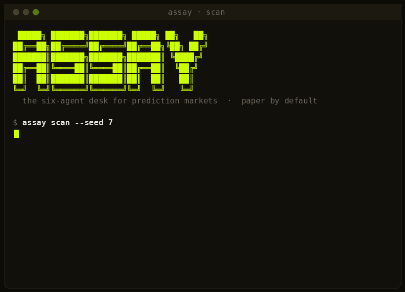 assay scan in a terminal